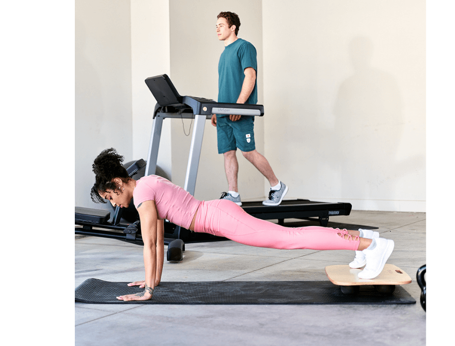 Treadmill with discount planks